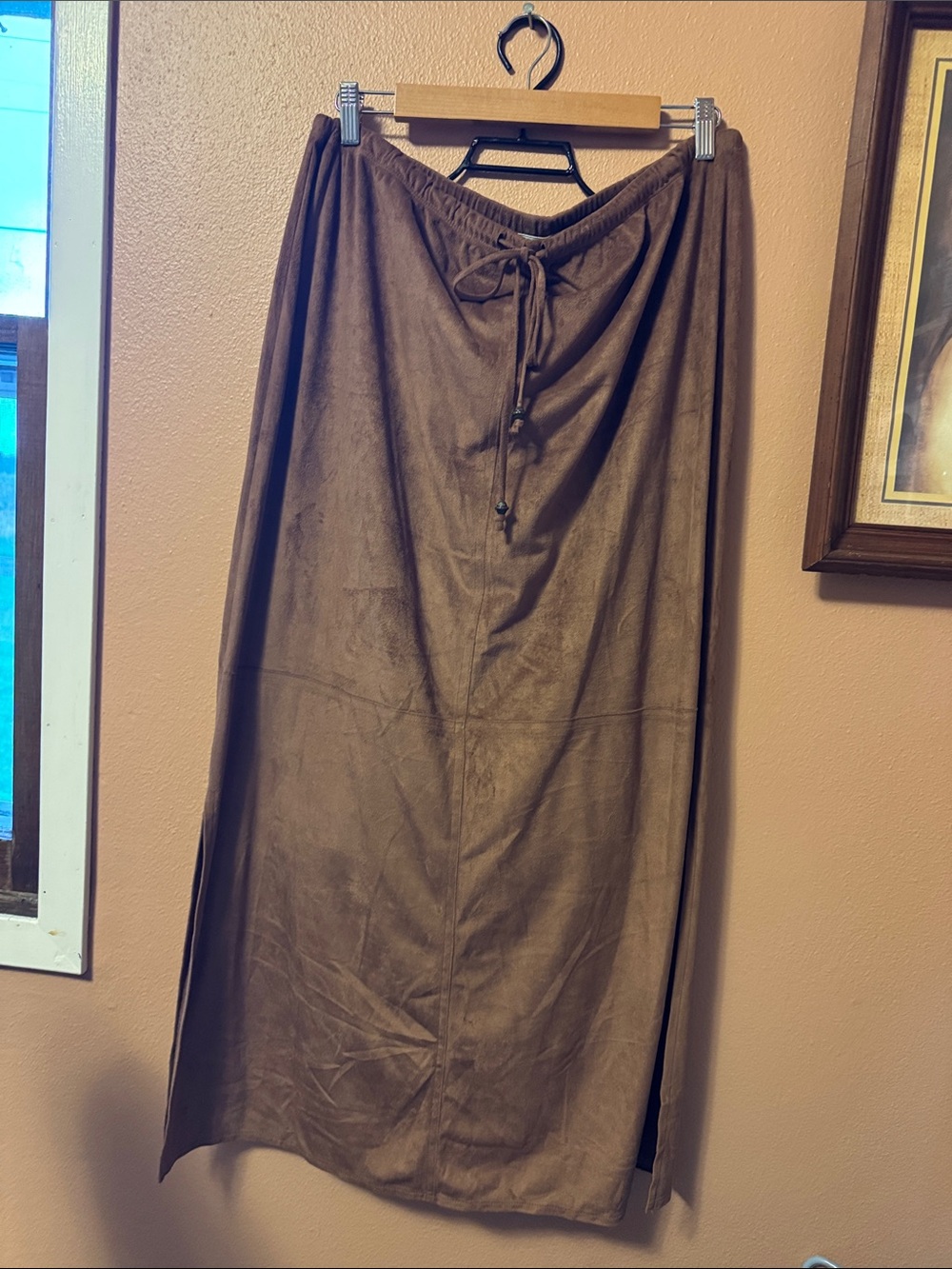 Josephine Chaus sport Women’s Brown Drawstring Maxi Skirt